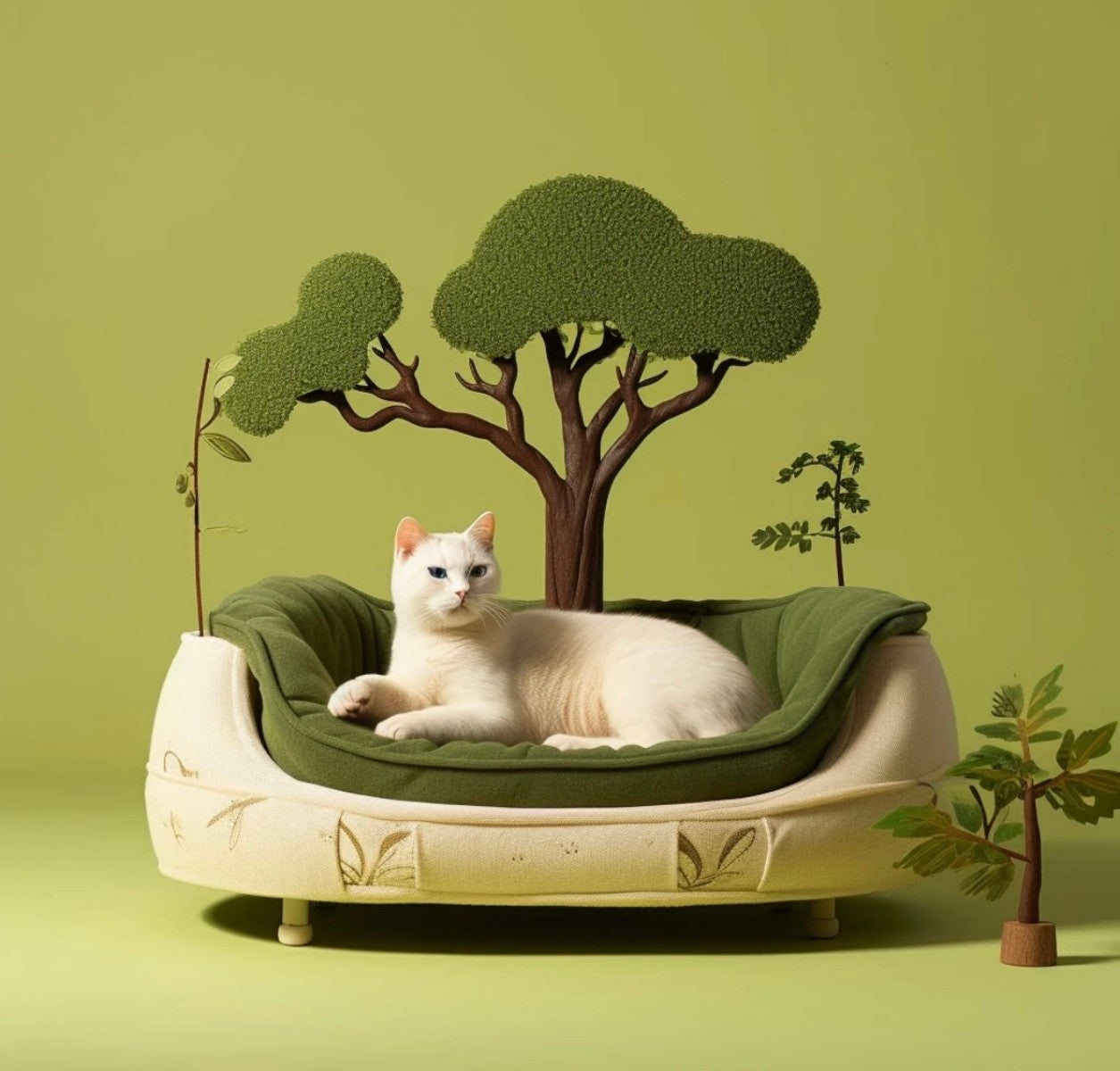 Eco-Friendly Cat Bed – Nature-Inspired Tree Design Pet Lounger