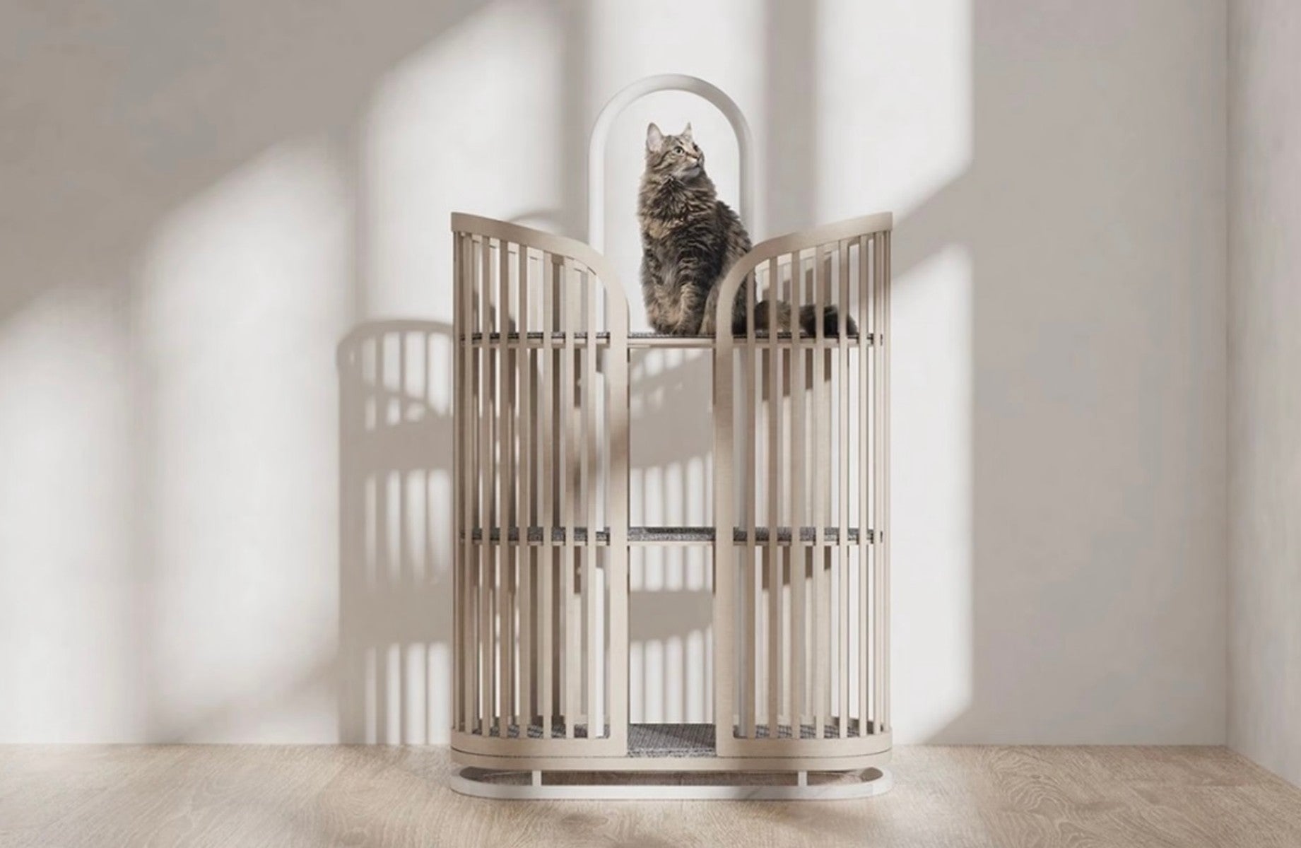 Minimalist Vertical Cat Tree Tower – Modern Multi-Level Climber for Cats