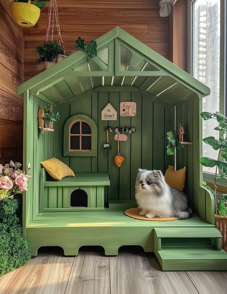 Luxury Indoor Pet Villa – Spacious Wooden House for Dogs and Cats