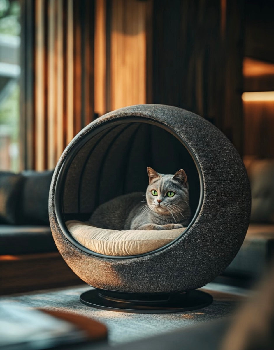 Luxury Modern Cat Pod Bed – Enclosed Cozy Cat Lounge