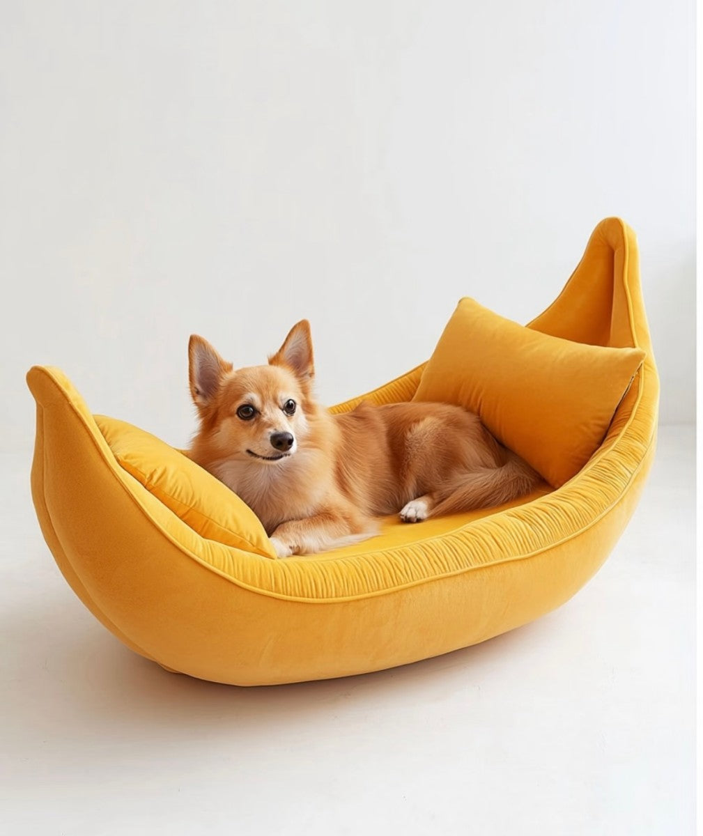 Banana-Shaped Dog Bed – Unique and Cozy Pet Lounger