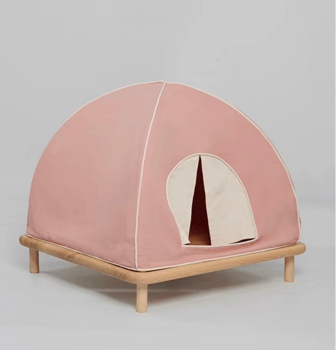 Pink Dome Pet House – Cute Indoor Tent Bed for Cats and Small Dogs