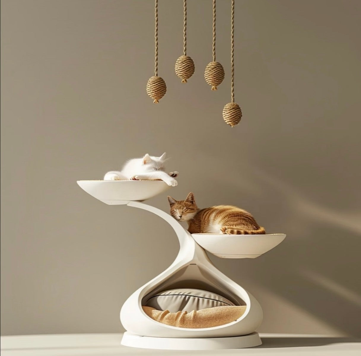 Modern Cat Tree Tower – Multi-Level Luxury Cat Lounger for Multiple Cats