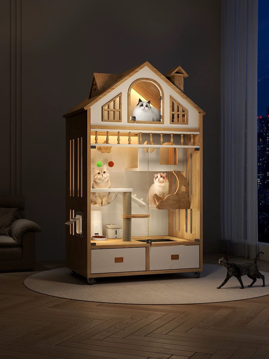 Luxury Multi-Level Cat Villa – Spacious Cat Condo with Activity Center