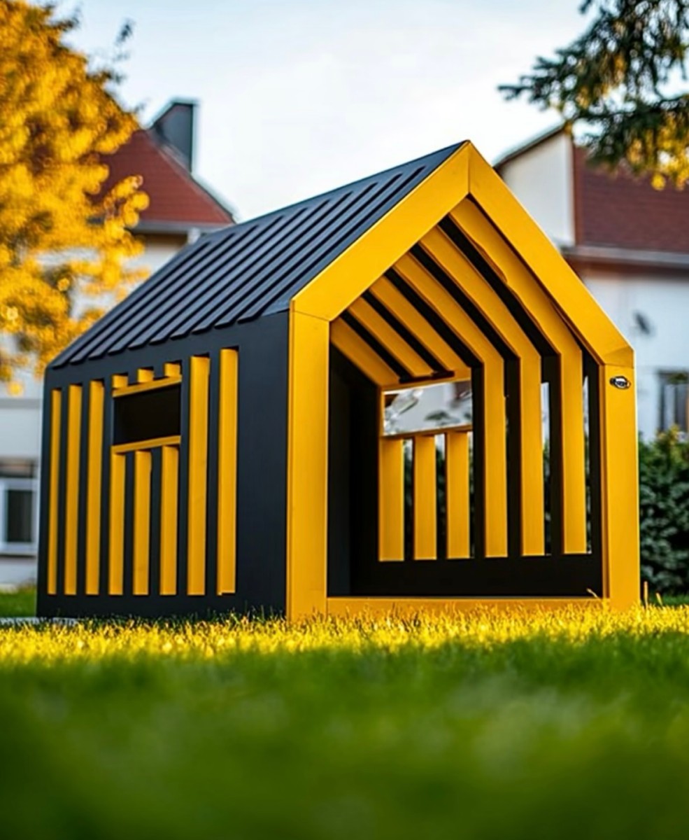 Modern Outdoor Pet House – Stylish Weatherproof Dog & Cat Shelter