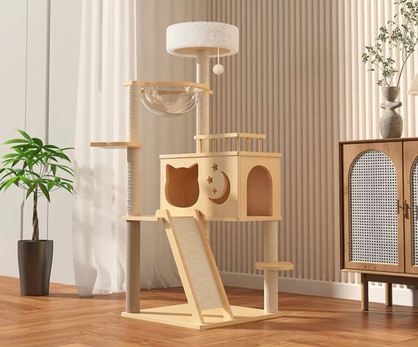 Deluxe Multi-Level Cat Tree Condo – Cat Tower with Scratching Posts & Perches